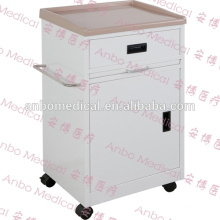 Hospital bedside locker with ABS top with castors or fixed base